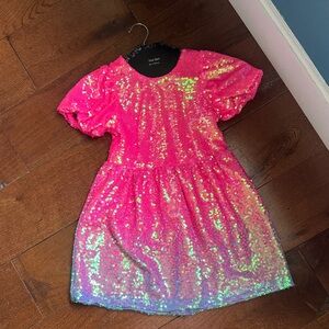 Lola + The Boys Pink Sequin Dress
